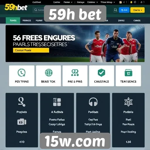 Visão geral das funcionalidades do site 59h bet